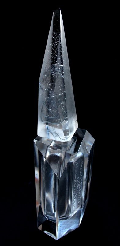 Aura — single perfume bottle with bubbled glass stopper
